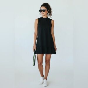 Zyia Active Medium Black Dress‎ Golf Tennis Athletic Sleeveless Pleated